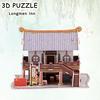 Kids Toys China Dragon Gate Inn 3D Paper Building Puzzle Model Toy Travel Souvenir World Architecture Jigsaw Gifts for Children