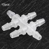 10PCS 6 Way Aquarium Water Pipe Adapter Fish Tank Joint Tube Hose Fittings Connector4.8MM