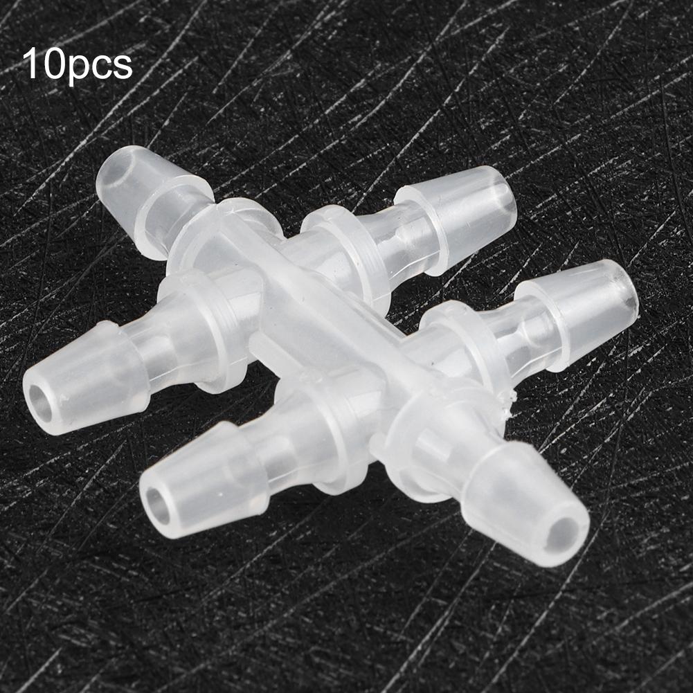 10PCS 6 Way Aquarium Water Pipe Adapter Fish Tank Joint Tube Hose Fittings Connector4.8MM