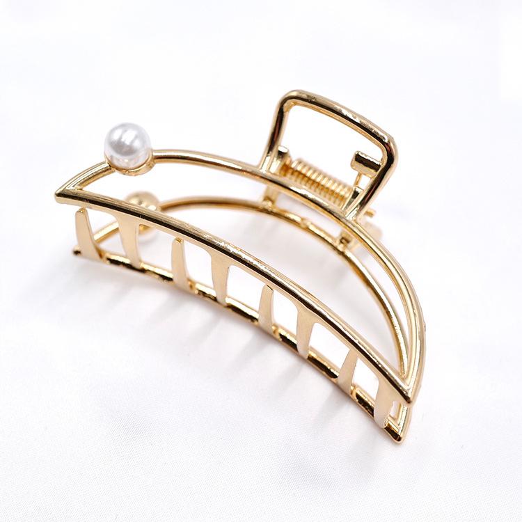 Unique Fashion Hair Accessories Ladies Geometric Metal Korean Hair Claw Clip