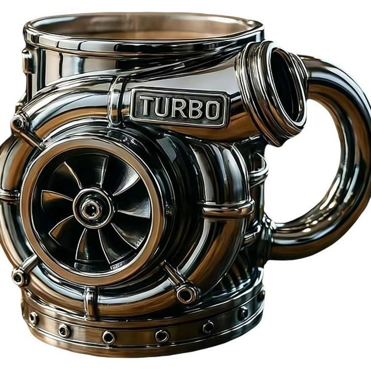 Кружка 3D из нержавеющей стали с изображением двигателя V8Кружка из смолы с изображением двигателя V8