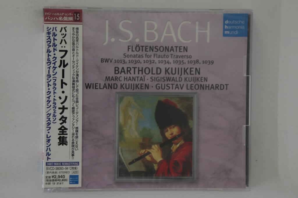 CD BARTHOLD KUIJKEN - J.s. Bach Flotensonaten BVCD380934PROMO BMG Japan Obi Classical Used