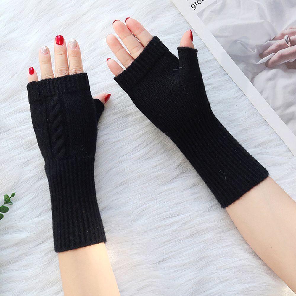 Knitting Wrist Arm Twist Fingerless Gloves Hand Mitten Korean Knitted Gloves Women Arm Warmers