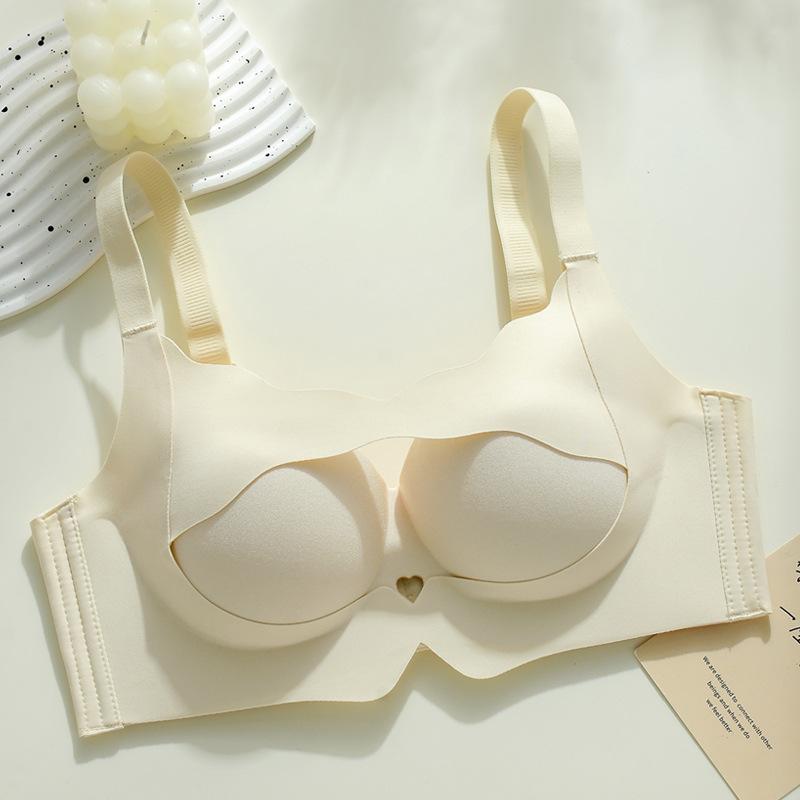 Round chest underwear women gather small breasts without traces, half a cup shows large, no steel ring, anti-sagging flat chest bra cover