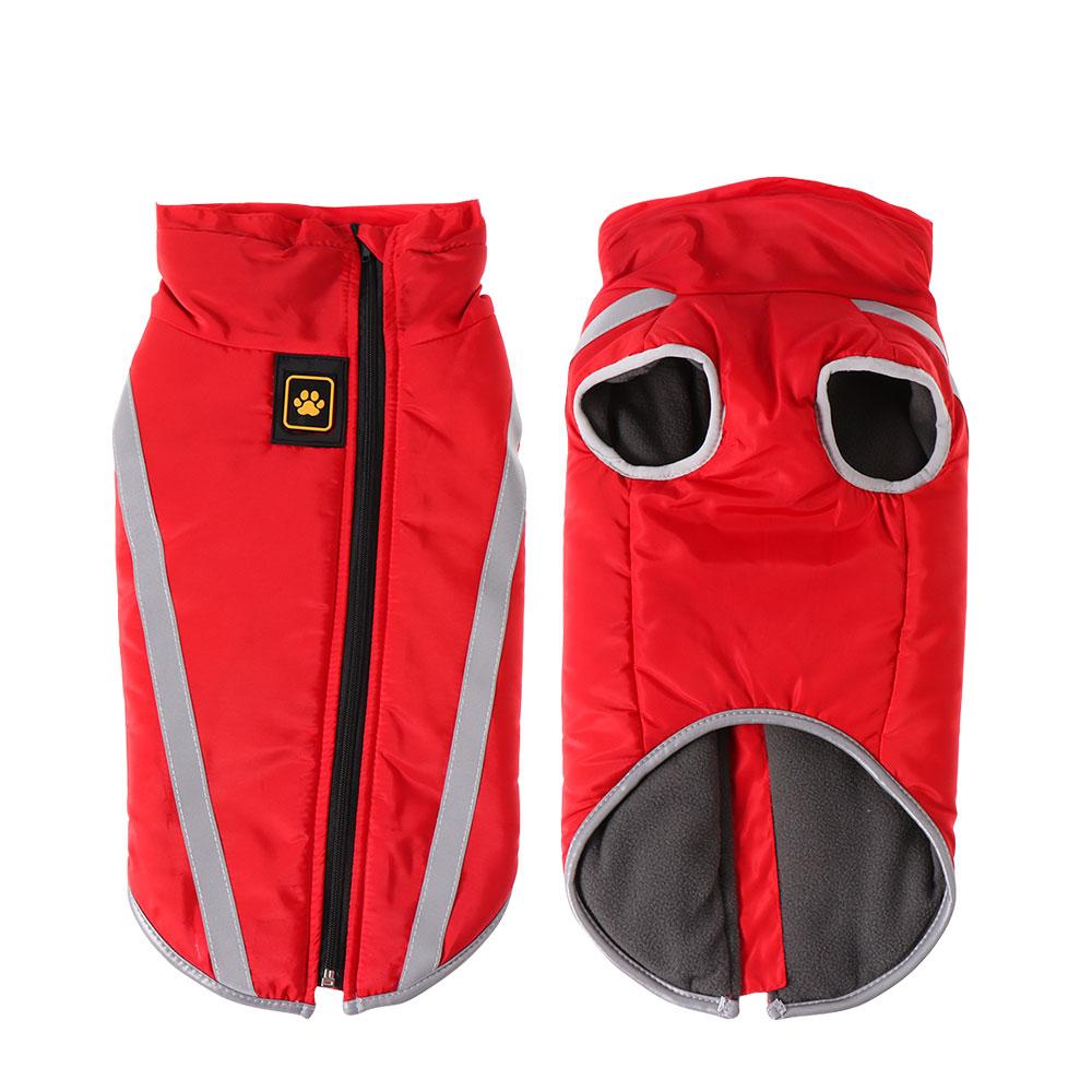 Мягкая Утолщенная Одежда Светоотражающее Пальто для Питомца Водонепроницаемая Куртка на Ватине для Щенка Куртки для Собак