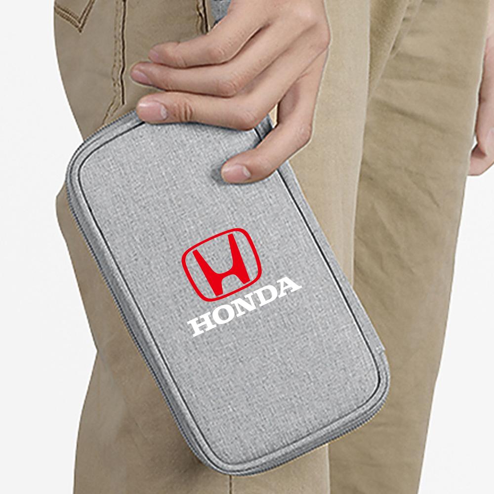 kybn5 Portable Car Storage Bag For Car Keys Car driver's License For Honda Civic Accord Fit Jazz CRV BRV HRV Insight Pilot Passport TY