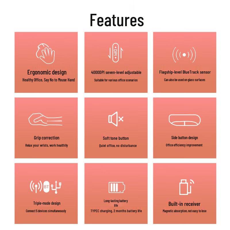 HP Professor1 Ergonomic Wireless Mouse