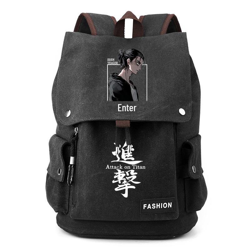 Атака титанов Крылья свободы аниме холст рюкзак для студентов