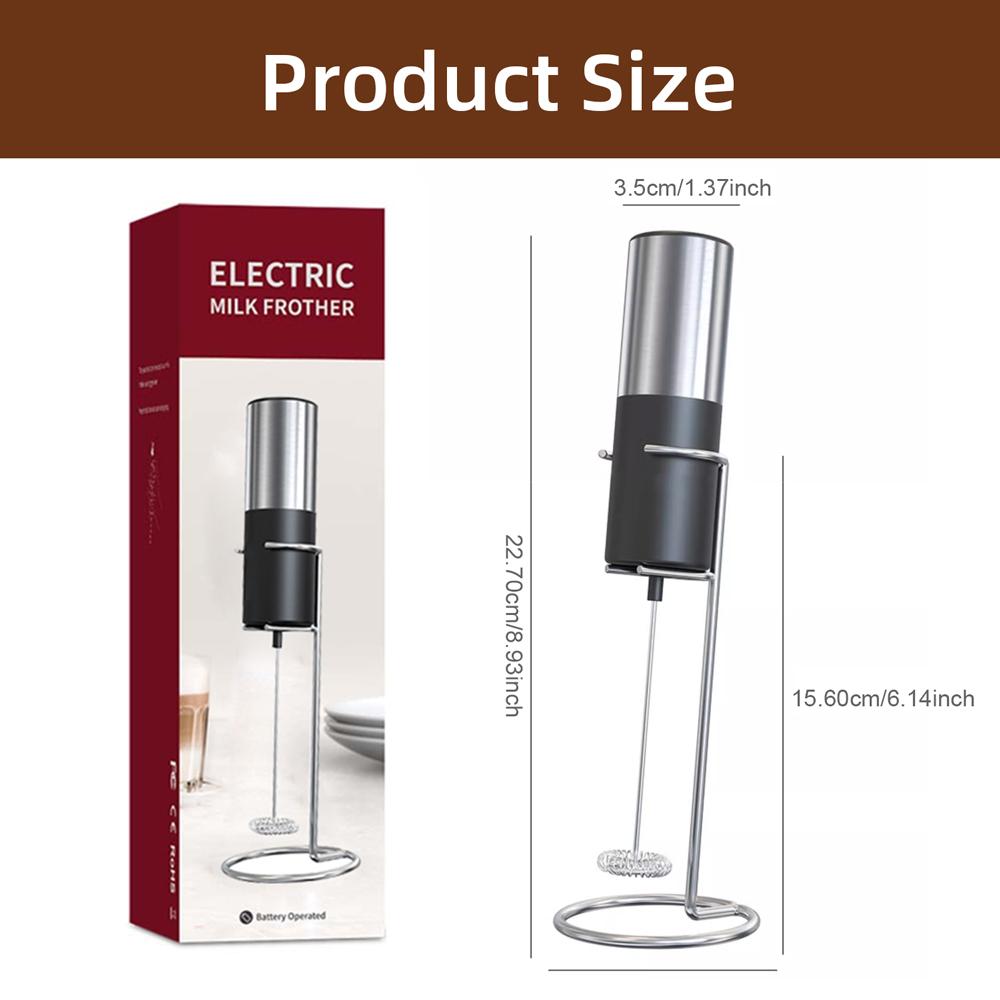 Электрический вспениватель молока, пенообразователь, миксер для кофе, электрический портативный венчик для напитков, мини-пенообразователь, работающий от батареи