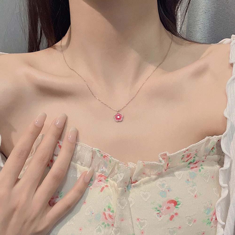 Fashion Jewelry Women Flower Necklaces Korean Style Flower Clavicle Chains Jewelry Accessories