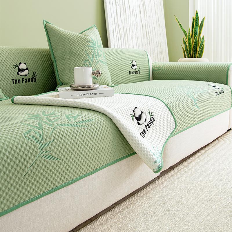 Sofa Cushion Summer High-Grade Feeling Sofa Towel Cover Cloth Cool Feeling Ice Bean Non-Slip Sofa Cover Universal Cover