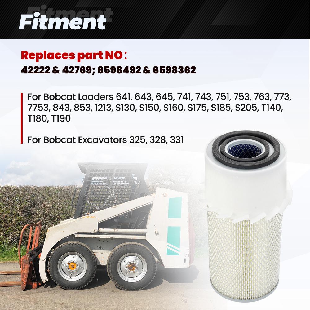 Car Modification Air Filter Kit for Bobcat 641 (6598362, 6598492)