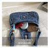 Cross-border Denim Heart One-Shoulder Bag - 2026 New Korean Rivet Trendy Cool Crossbody Bag for Travel and Commute