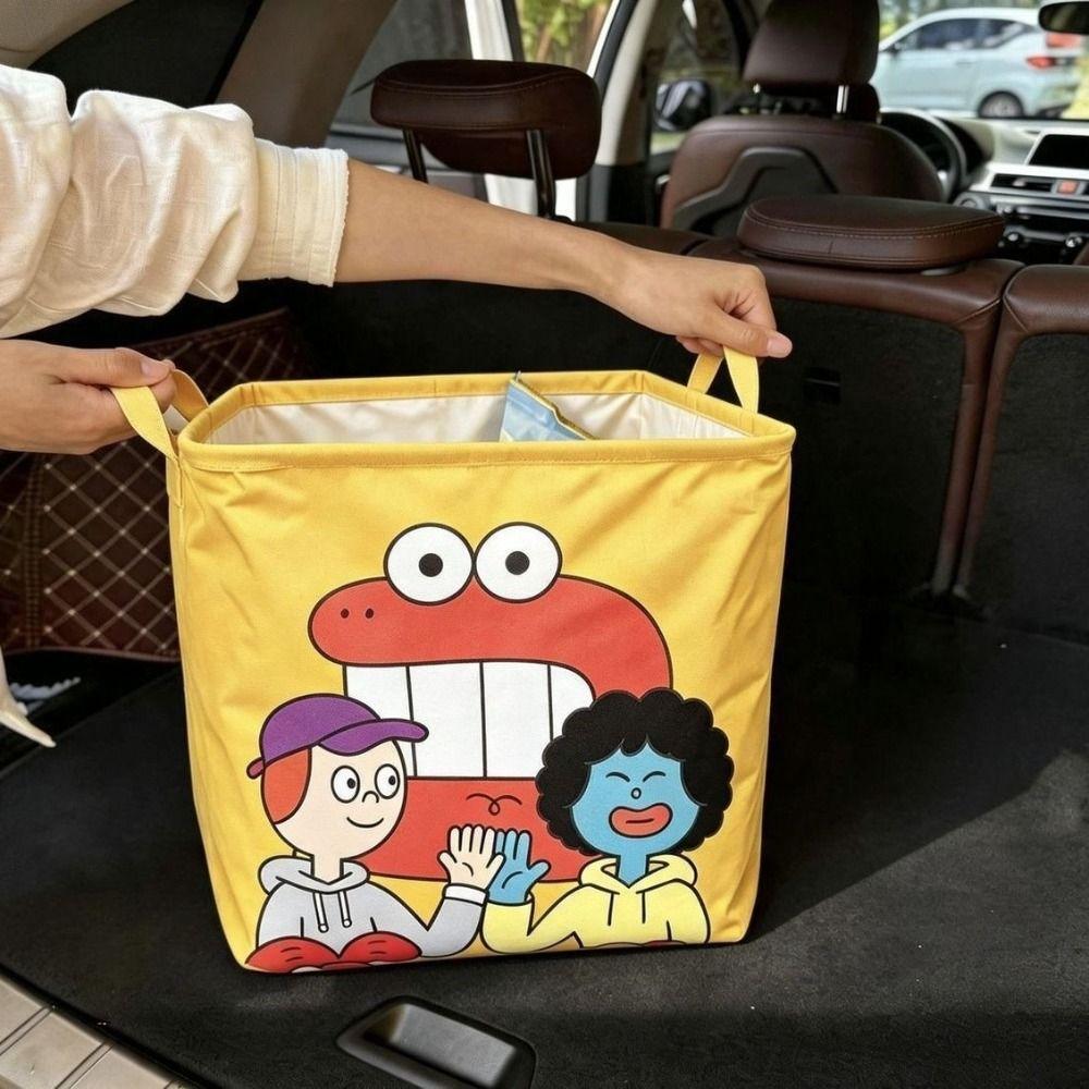 Fabric Foldable Storage Basket Waterproof Miscellaneous Storage Bag Home Organization