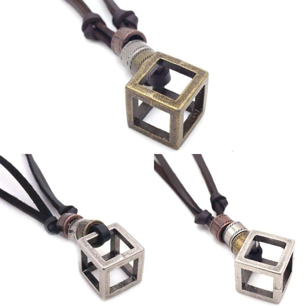 Zinc Zinc Alloy Simple Clavicle Chain Ins Style Necklace Fashion Jewelry Men Leather Necklace Sweater Chain