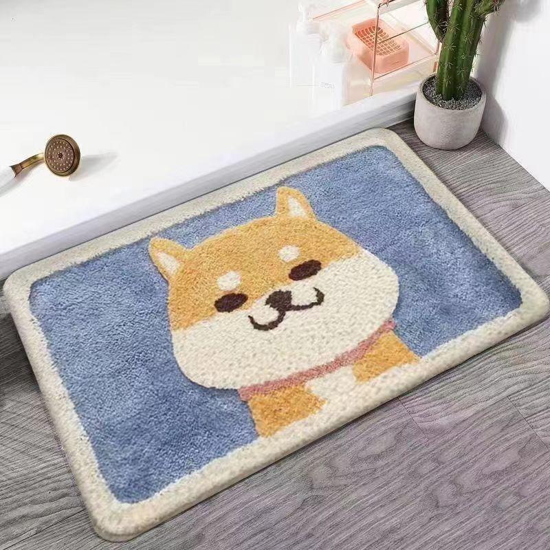 Cartoon Floor Mat, Bathroom, Water Absorption, Household Toilet, Doorstep, Bathroom, Non Slip Entrance Mat, Bedroom Carpet