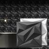 10pcs 3D Diamond PVC Wall Panel Black & White Geometric Design Living Room Bedroom TV Wall Kitchen Decor Bedroom Wall Art