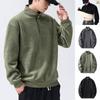 Men's Warm Half-zip Lamb Fleece Sweatshirt Winter Fleece Stand Collar Plus Fleece Thickened Sweatshirt