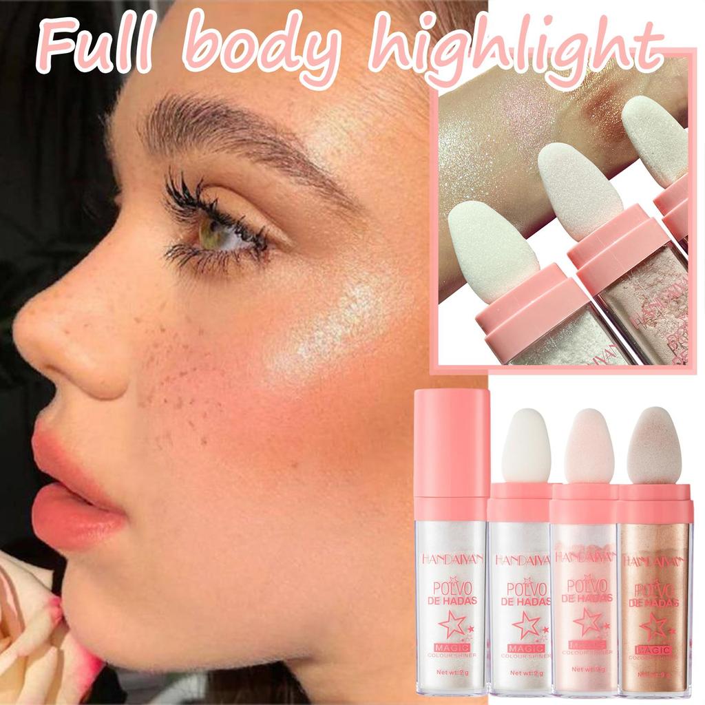 3 цвета, пудра-хайлайтер Polvo De Hadas, блестящая пудра, мерцающая контурная румяна, пудра для макияжа для лица, тела, 9 г