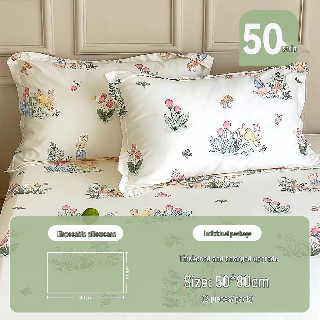 Утолщенный одноразовый набор: наволочка и пододеяльник для односпальной/двуспальной гостиничной кровати