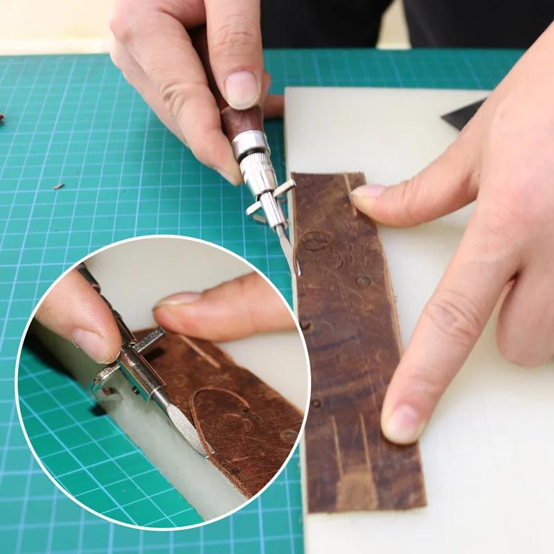 7 в 1 набор Pro Leathercraft Регулируемый инструмент для шитья и сгибания кожи DIY Ручная работа Практичный
