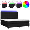 VidaXL Slat Bed Base with Mattress and LED, Upholstered Bed, Double Bed, Adult Bed for Interior Bedroom, 3134895