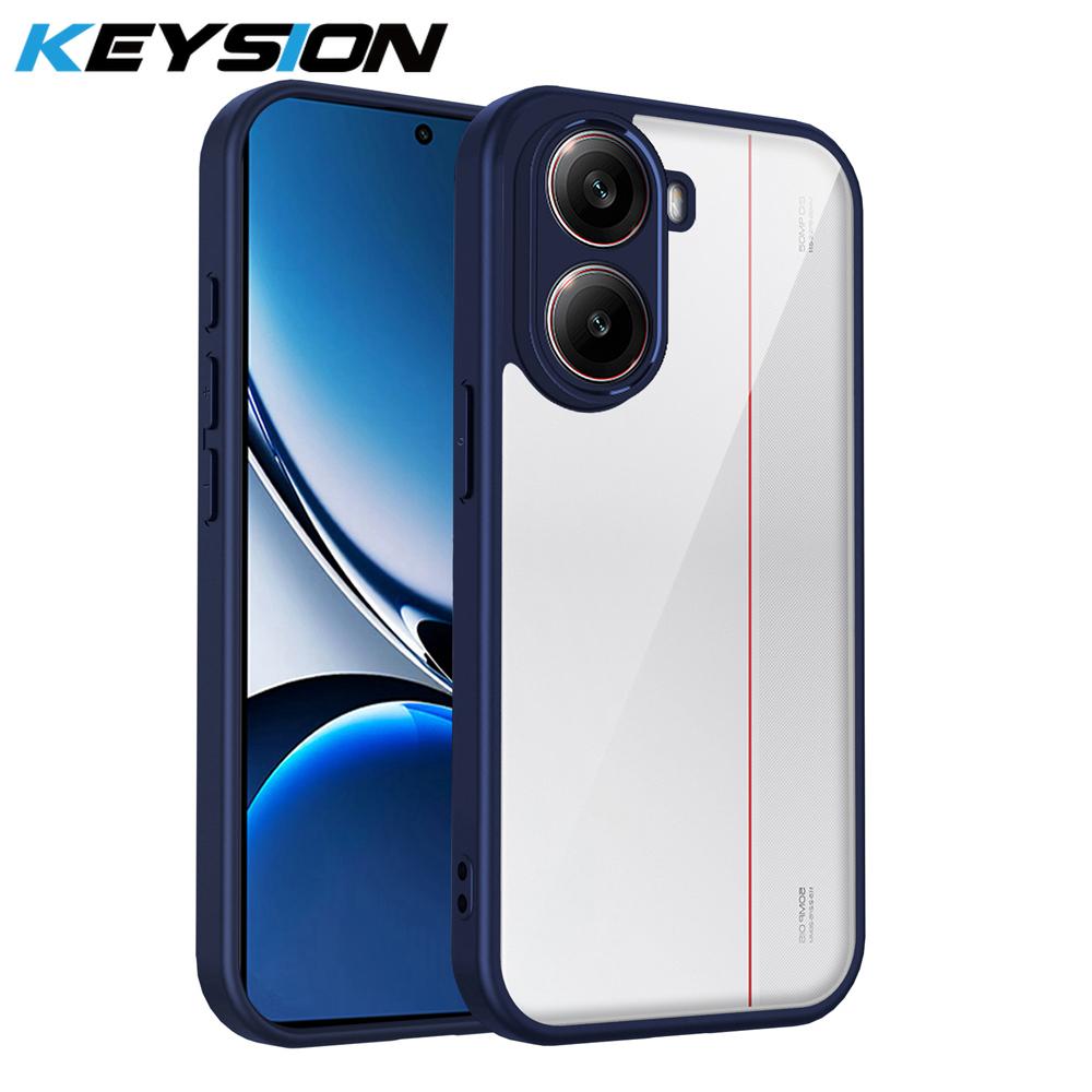 KEYSION Прозрачный чехол для Xiaomi POCO X8 Pro Max Мягкий силикон+ПК HD Clear Простой ударопрочный задняя крышка телефона для POCO X8 Pro