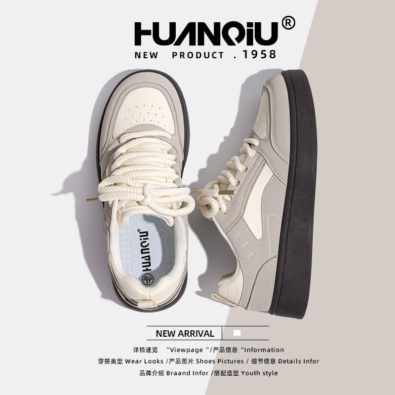 Глобальная мода, обувь для досок, женская ZHQ5882, весенняя новая простая повседневная женская обувь, универсальные ретро-маленькие белые туфли