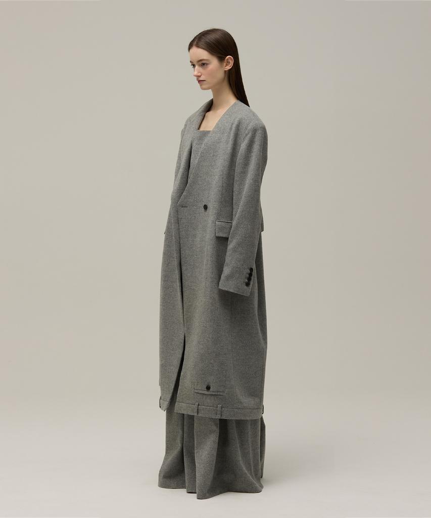 MMAM Signature Pants Detail Wool Coat