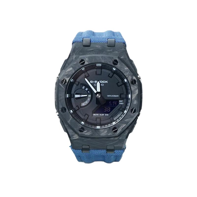 Casio Кастомизированные часы модифицированная серия дикая природа скрытность водонепроницаемые светящиеся Кварцевые мужские и женские одинаковый стиль черный циферблат GA-2100SKE-7A