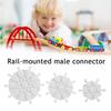Train Tack Male Connector Heavy Duty Plastic Wooden Railway Expansion Connector Rail-mounted Adapter Train Track Buckle Pieces Accessories