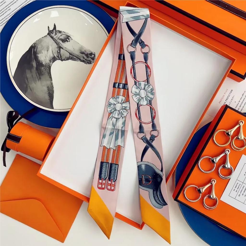 100% Mulberry Silk Ribbon Long Hair Bows Scarf Headscarf Fashion Hair Ties Ribbons Multifunctional Headband Bandana Hair