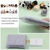Animal Needle Felting Supply Beginner Wool Felting Tool with Needle Instruction Wool Roving Wood Handle