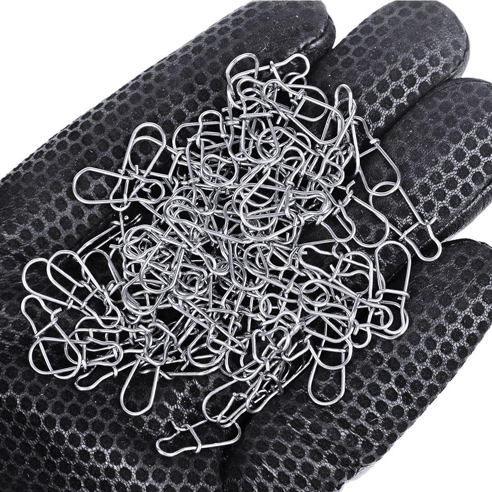 100PCS Hot Line tackle Durable 12mm-33.5mm Fast lock Fishing Hanging Snap Barrel Swivel Connector