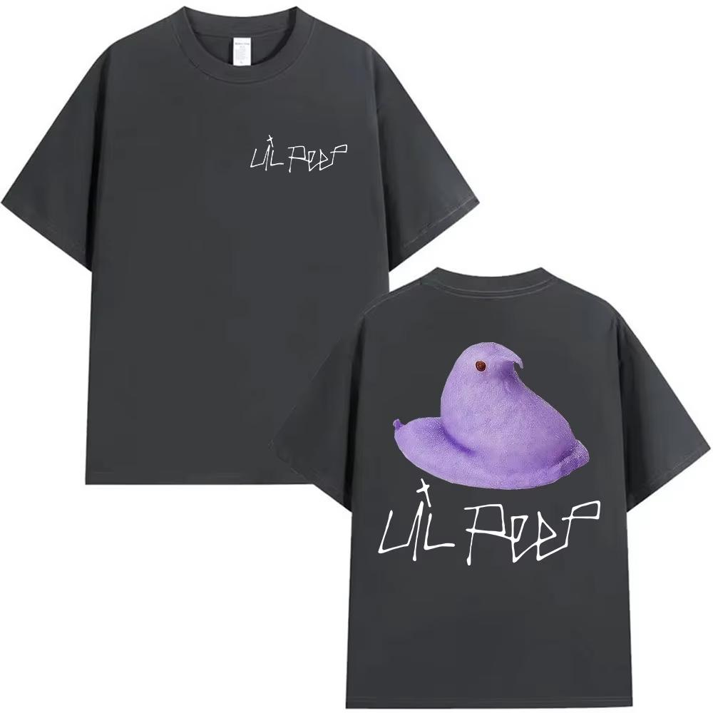 Лето 2026 Забавная футболка с мемом Lil Peep Маленькая птичка Унисекс Женская Ретро Высокое качество Модные футболки Повседневная футболка с коротким рукавом
