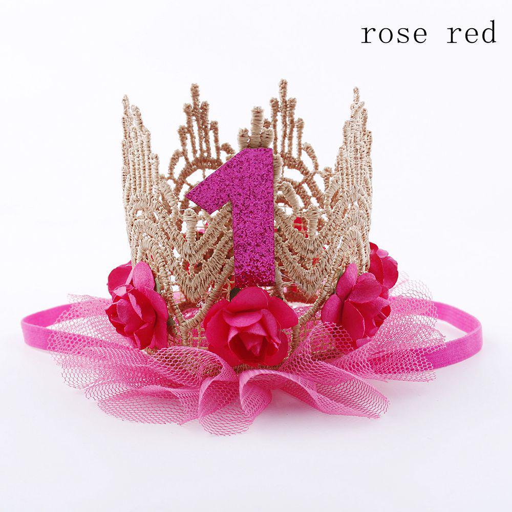 Kids Gift Boys Girls Princess Crown Hair Band 1 Years Old Baby Birthday Hat Flower Headwear