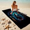 1Pc Gothic Glass Portrait Beach Towel Quick Dry Multiuse For Beach Pool Gym Yoga Home Travel Christmas Halloween Xmas Gift L1530