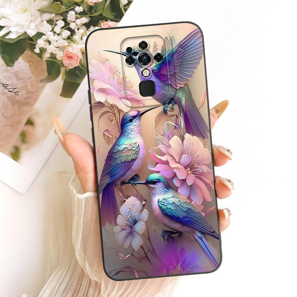 For Tecno Camon 16 CE7 16 Pro 16 Premier CE9 Phone Case Bow Pattern Flower Butterfly Girly Back Cover Silicone Soft Casing