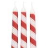 Candy Cane Christmas Taper Candle (Pack of 3)