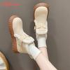Fashion Aphixta Buckle Dec 4cm Chunky Heel Women Warm Snow Boots Sneaker Shoes Short Plush Ladies Footwear Botas De Invierno Para Mujer