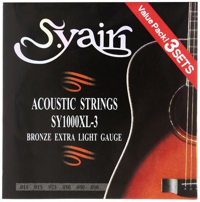 Акустические гитарные струны S.Yairi SY-1000XL-3, Сверхлегкие (3-Pack) (011-050)
