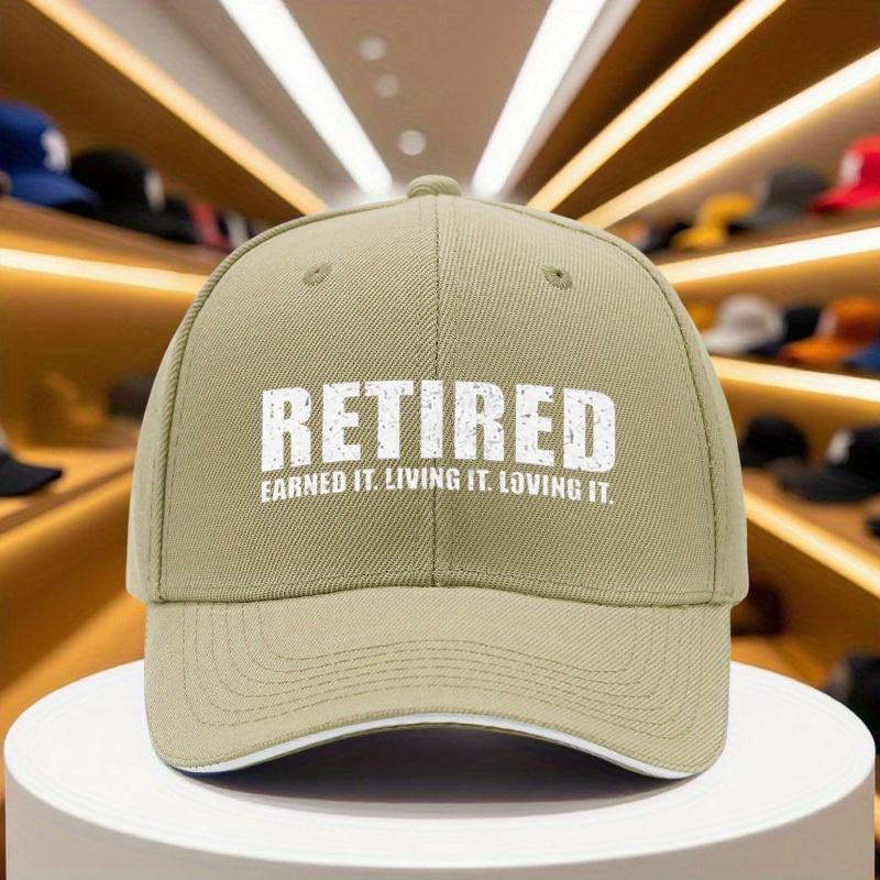 pc Retirement Cap with Retired Living It Loving It Text Lightweight Breathable Baseball Hat for Retirement Party