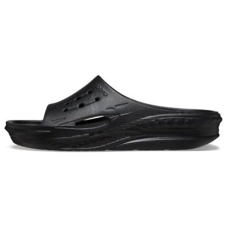 Crocs Round Toe Soft Bottom Breathable Slide Sandals Unisex Footwear Black 209416-001