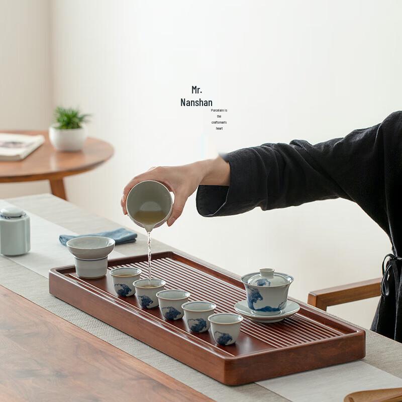 Chinese Bamboo Kung Fu Tea Tray with Drainage
