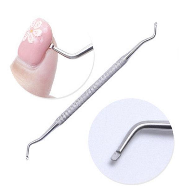 Серебряная канавка, корректор для пальцев на ногах, толкатель для кутикулы, средство для удаления из нержавеющей стали, маникюрные инструменты для ногтей