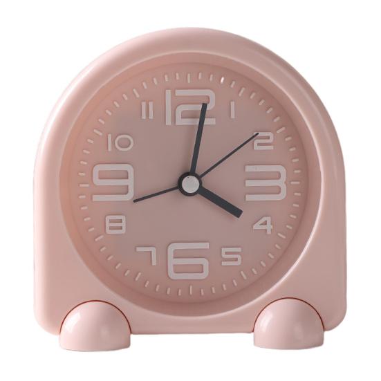 Прикроватный будильник Компактный мини-размер Бесшумная работа Питание от батареек Подсветка дисплея Декоративные настольные часы