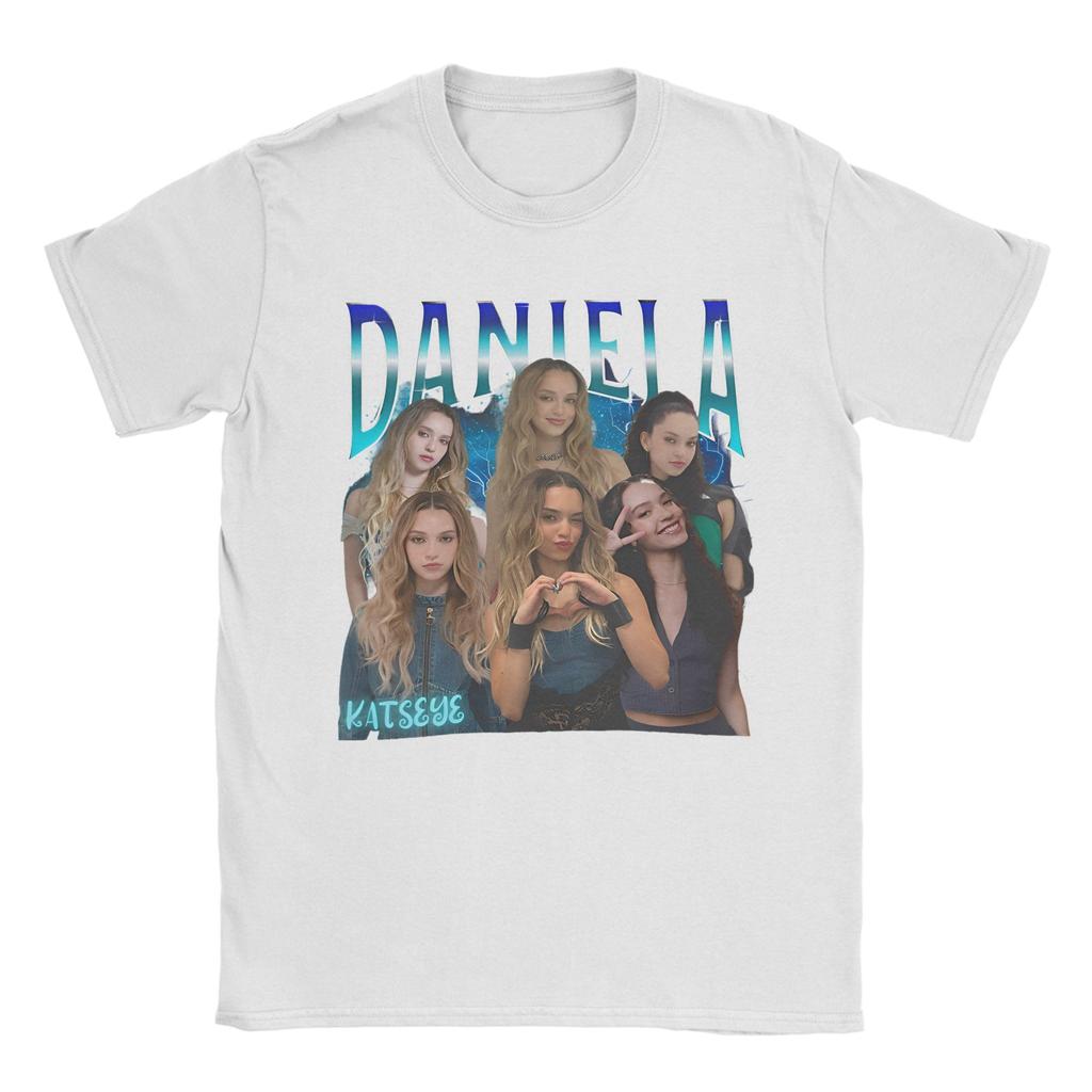 Katseye Daniela Мужские футболки Новинки Футболки с коротким рукавом Круглый вырез Футболки 100% хлопок Летняя одежда