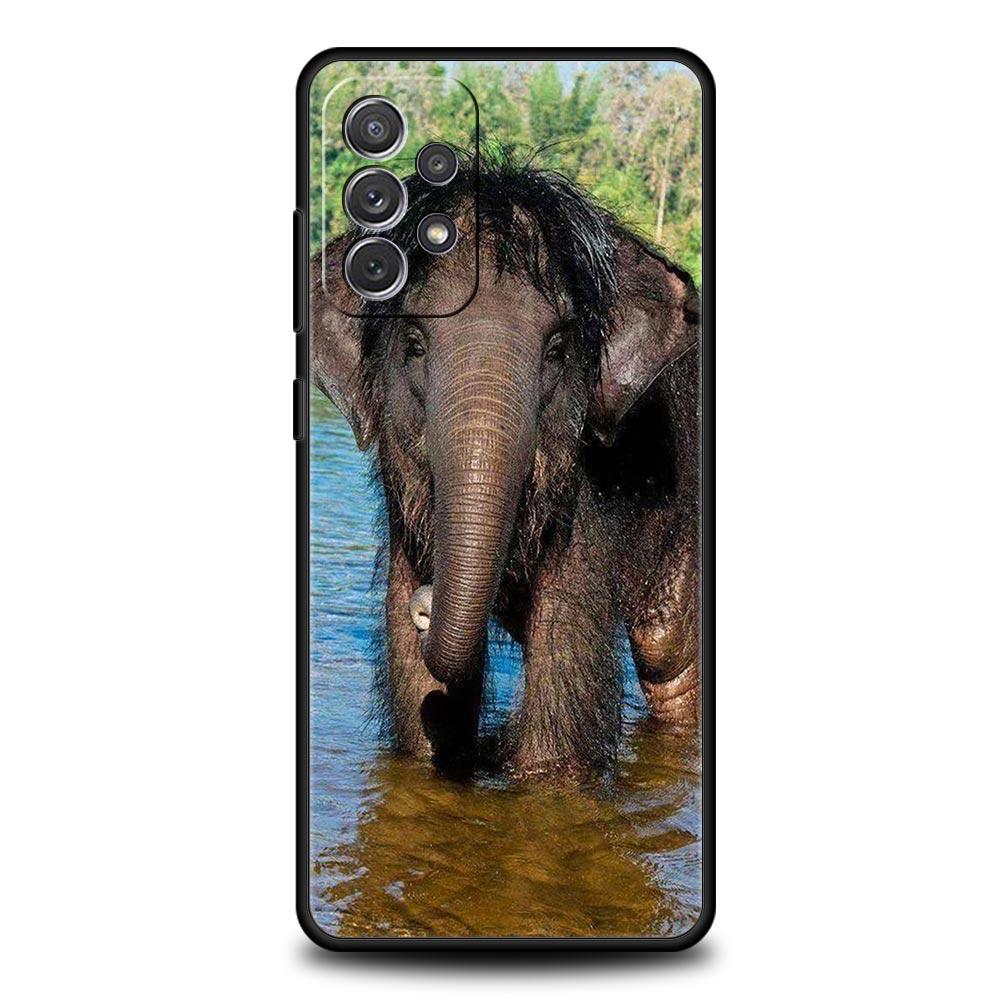 Animal Elephant Case for Samsung A51 A71 A21S A12 A11 A15 A25 A31 A41 A52 A32 A23 A33 A53 A73 A03S A05S A13 5G A72 A54 A34 Cover