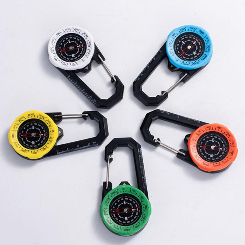 Водонепроницаемый карабин-компас, портативный, для активного отдыха, направляющий, маленький карманный компас, аксессуар для пешего туризма