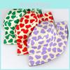 Summer Heartshaped Printed Doublesided Hat Outdoor Sunscreen Fishermans Hat